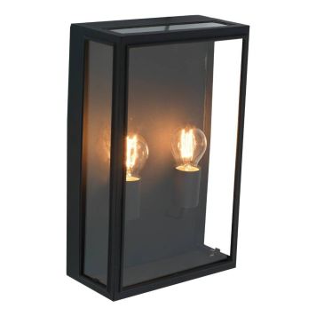 VEGGLAMPE EGLO ROMA UTE 2L 2X60W E27 SVART VEGGLAMPE EGLO ROMA UTE 2L 2X60W E27 SVART