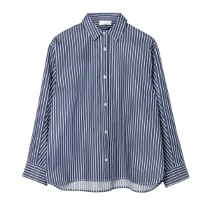 Coastal Shirt – Navy Blue White Stripe