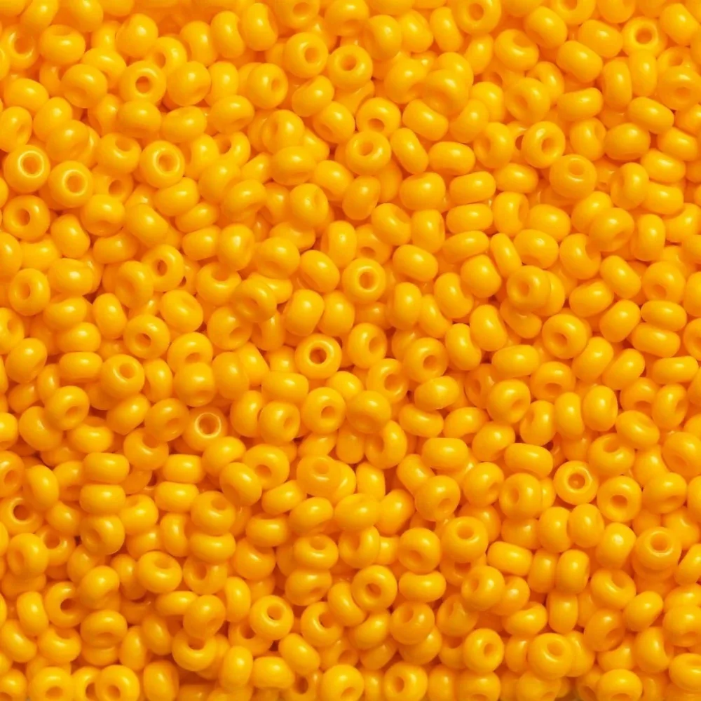 Rocaillesperle 9/0 – Oransje Opak Rocaillesperle 9/0 – Oransje Opak