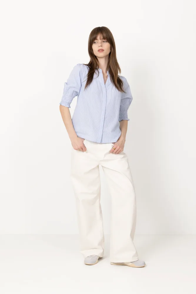 Diana Mini Stripe Blouse - Blue - Bilde 2