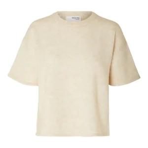 Maline-Liliana 2/4 Knit O-Neck – Birch Melange