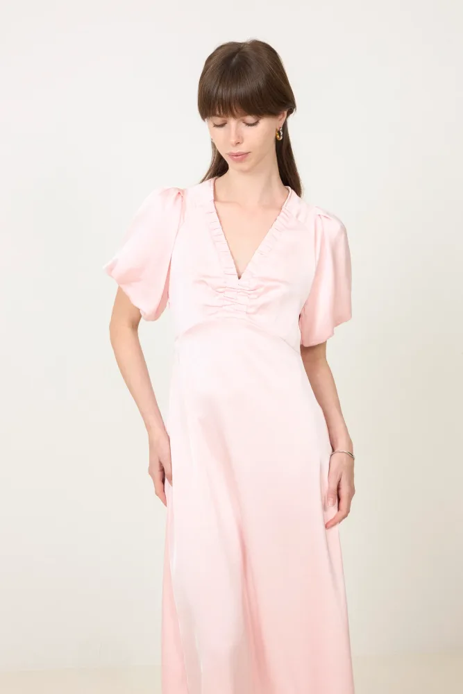 Illana Heavy Sateen Dress - Light Pink - Bilde 3