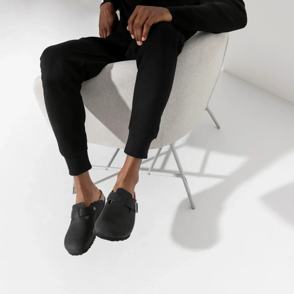Boston Oiled Leather Narrow - Black - Bilde 2
