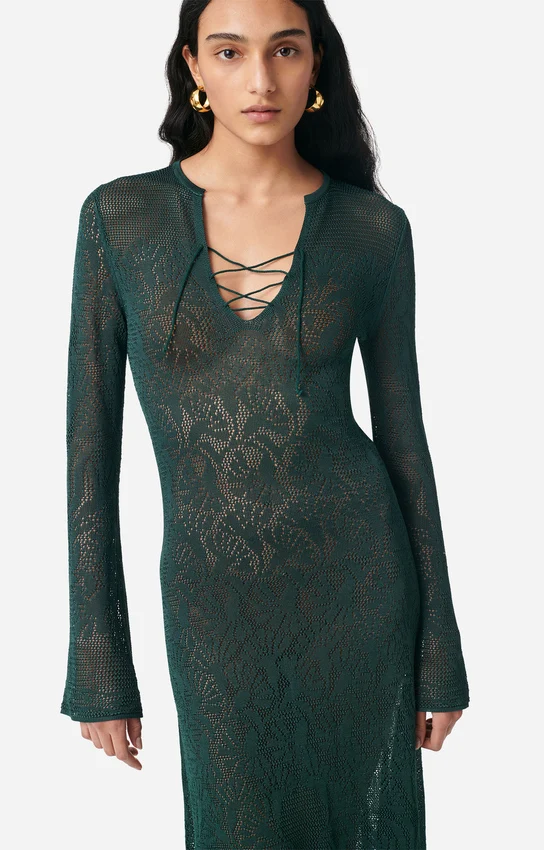 VANESSA BRUNO - Ezilda Dress - Vert Bouteille - Bilde 2