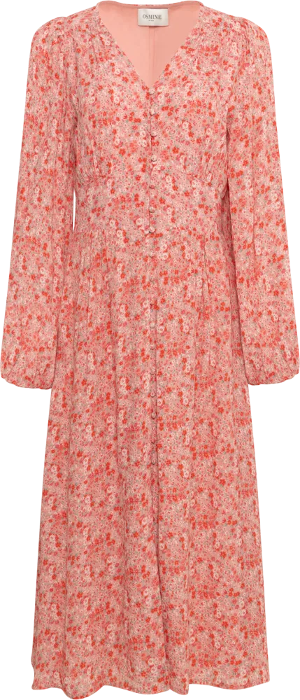 Una Crepe Midi Dress - Light Pink Floral - Bilde 2