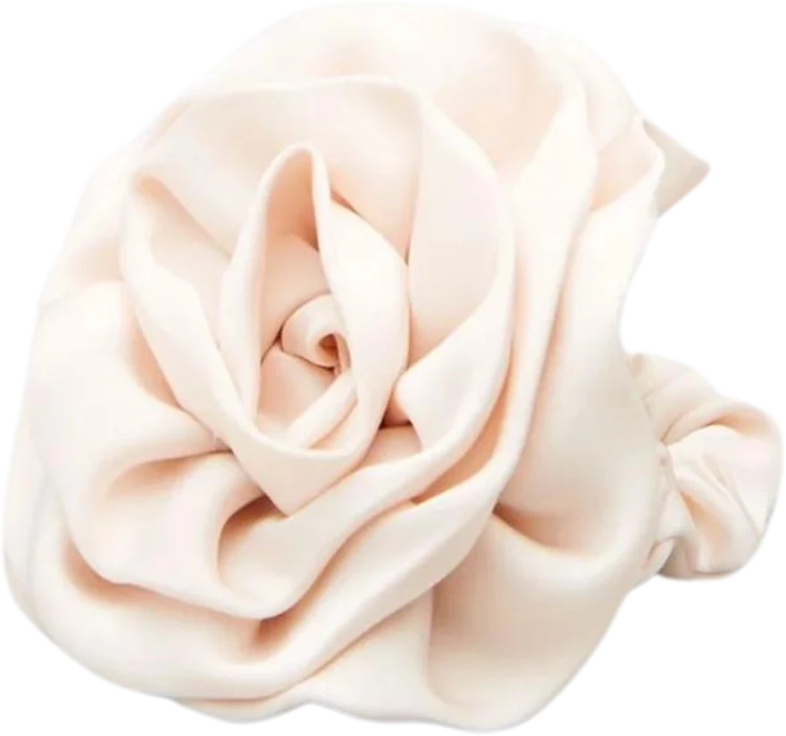 Satin Flower Hair Tie - Birch White - Bilde 2