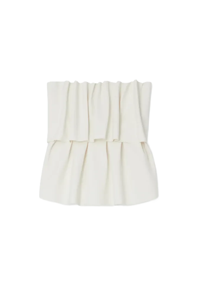 Sculpted Tube Top - White