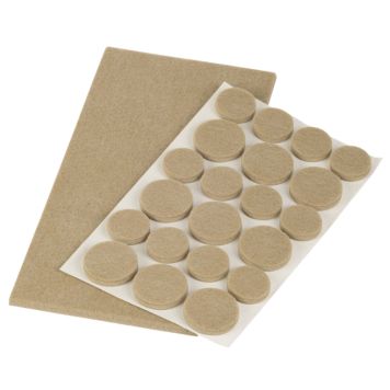 FILTPUTER SUKI SELVKLEBENDE NATUR 20 MM 22-PAKNING