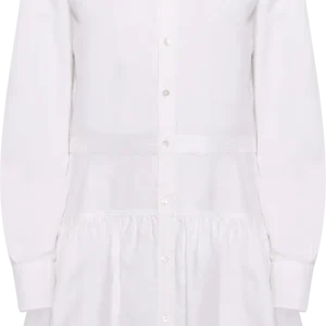 Woven Shirt Dress – White