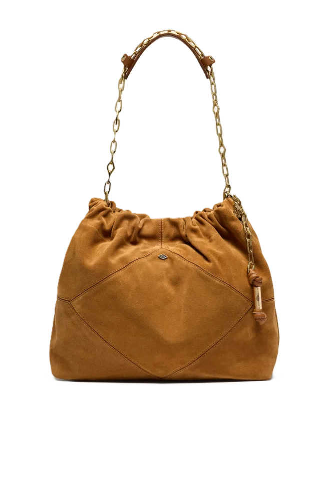 Bag M Suede June Tote - Cognac