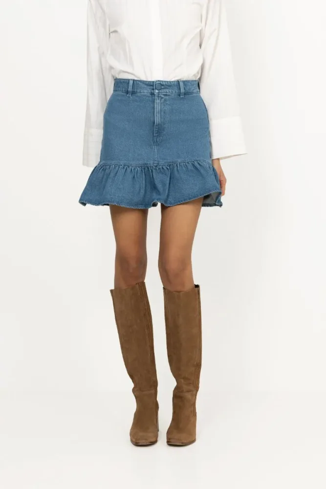 Kajsa Denim Skirt - Denim Medium Wash - Bilde 3