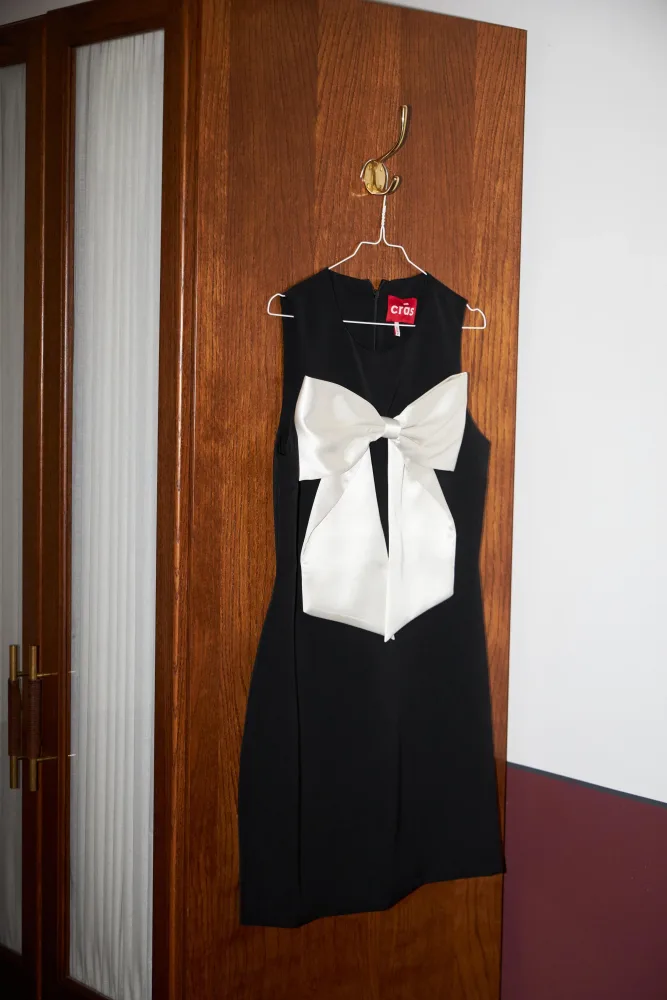 Bow Dress - Black - Bilde 3