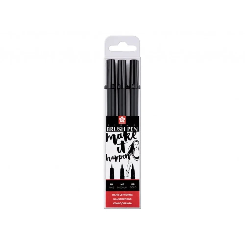 Sakura Pigma Brush Pen – Sett 3stk #49