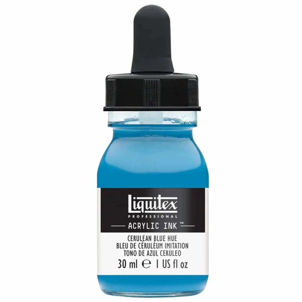Liquitex Artists Acrylic Ink, 30 ml - Cerulean Blue Hue 470