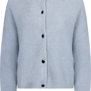 AlphaGZ Short Cardigan – Grey Blue Melange