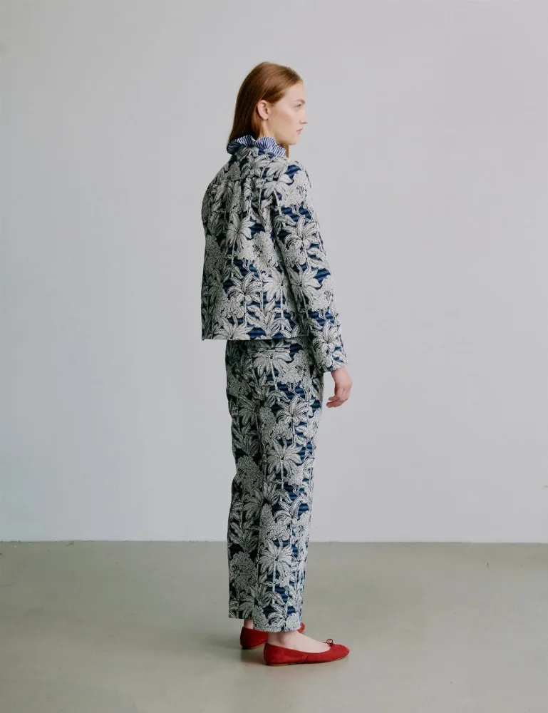 APOF - Fie Pants - Blue Palm Escape - Bilde 3