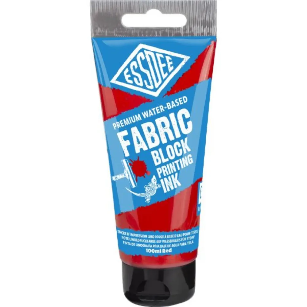 Essdee Fabric Block Printing Ink – Red, 100ml