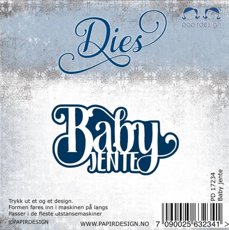 Papirdesign dies – baby jente – pd17234