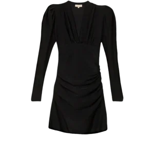 Glitter Jersey Mini Dress – Black