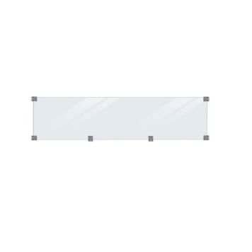 GLASSELEMENT PLUS INKL BESLAG/SORT 174X44,6 KLART GLASS