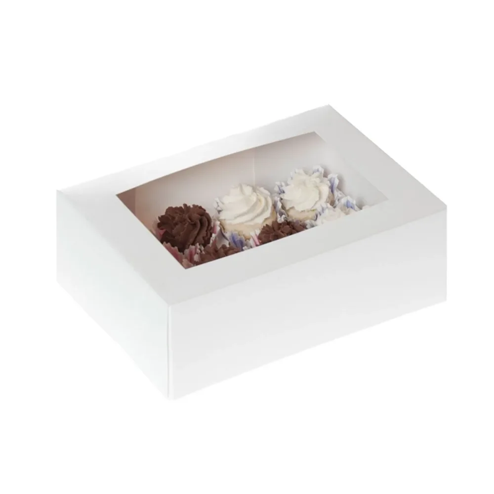 House of Marie Cupcakebox Mini 12 -Hvit- pk/2