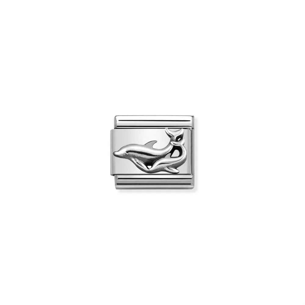 Nomination – Link OXIDIZED SYMBOLS 925 sterling silver Dolphins Nomination – Link OXIDIZED SYMBOLS 925 sterling silver Dolphins