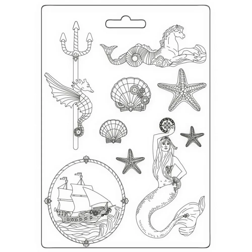 Stamperia Soft Maxi Mould A4 – Songs Of The Sea Mermaid