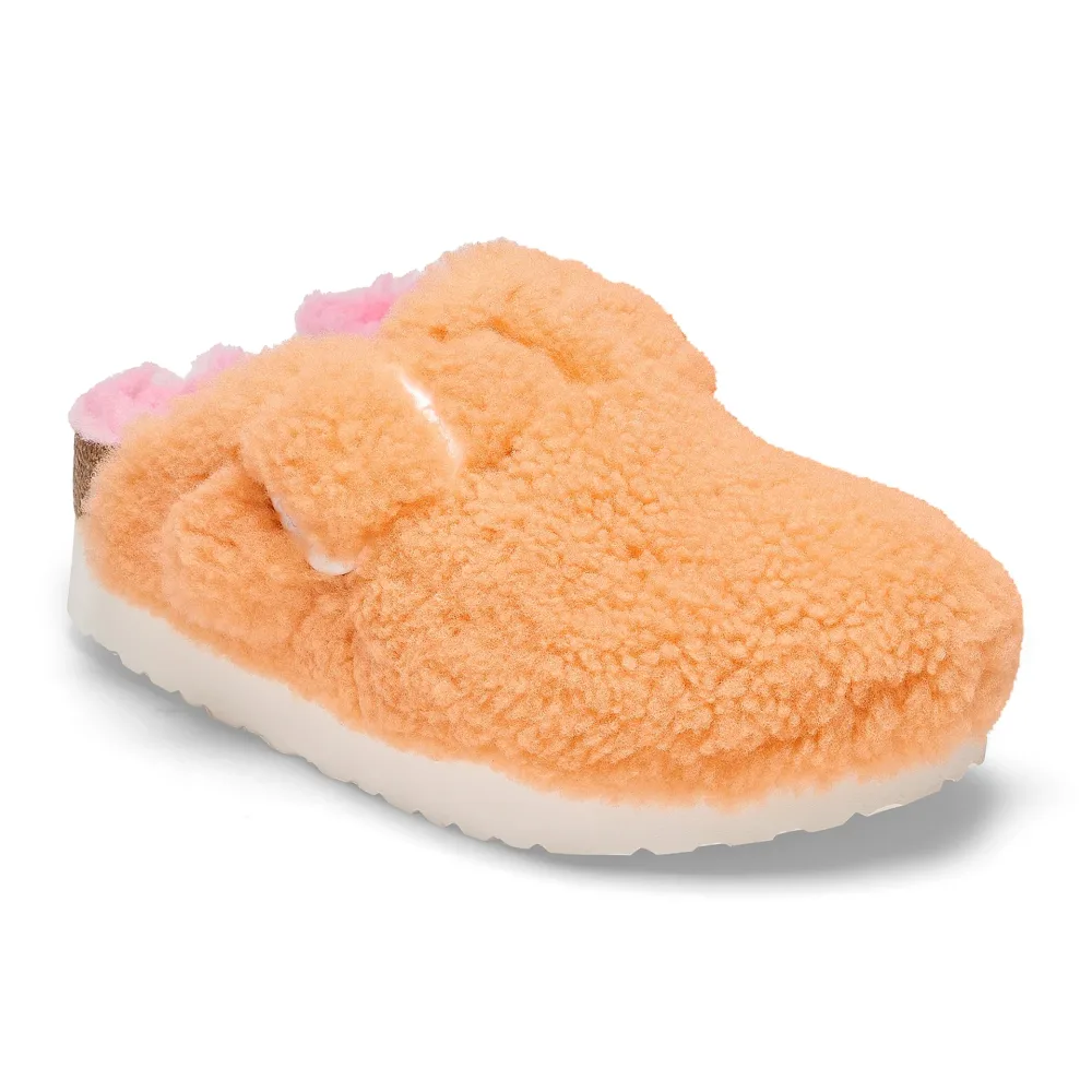 Boston Big Buckle Platform Fur Narrow - Papaya/Candy Pink - Bilde 3
