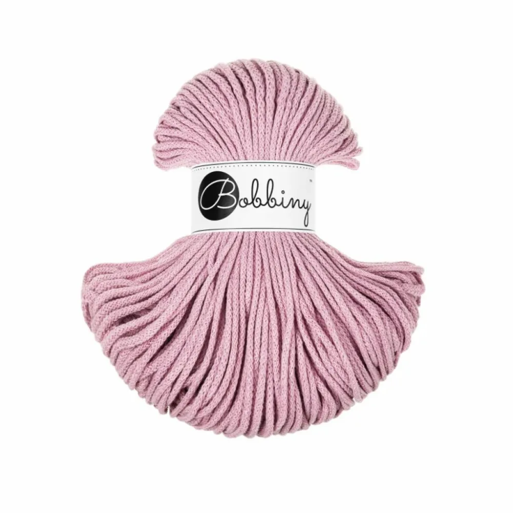 Bobbiny Braided Cord 3mm 100m – Dusty Rose