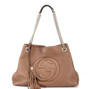 Gucci Soho Chain Tote Bag – Beige