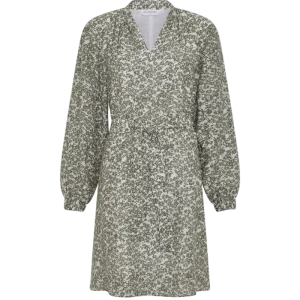 Seraphina V Dress Aop – Egret Flower