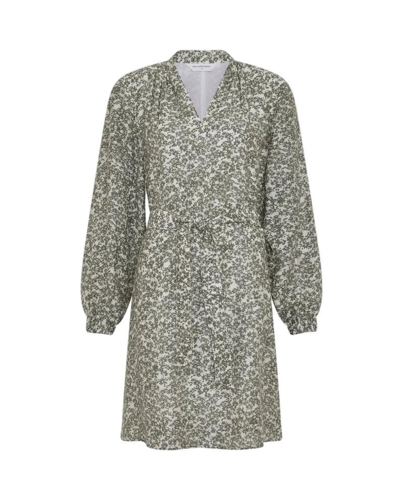 Seraphina V Dress Aop - Egret Flower