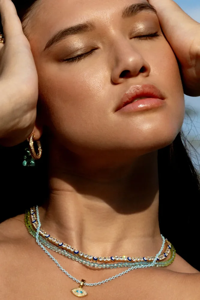 Serena Necklace X Evil Eye - Greek Blue - Bilde 2