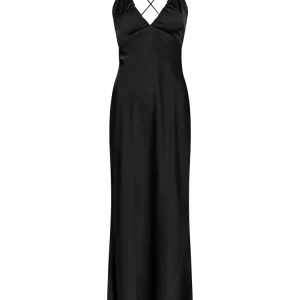 Jolly Heavy Sateen Dress – Black