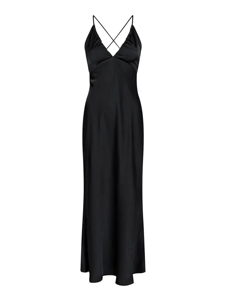 Jolly Heavy Sateen Dress - Black