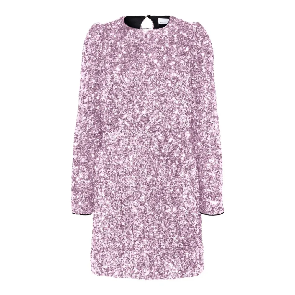 Colyn LS Short Sequins Dress - Pink Lavender