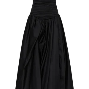 Violette Bubble Hem Maxi Dress – Black