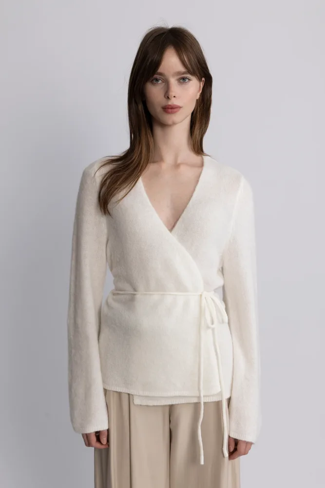 Miabelle Hope Wrap Cardigan - Egret - Bilde 2