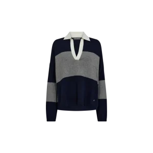 Wylie Tani Bold Stripe Knit – Maritime Blue