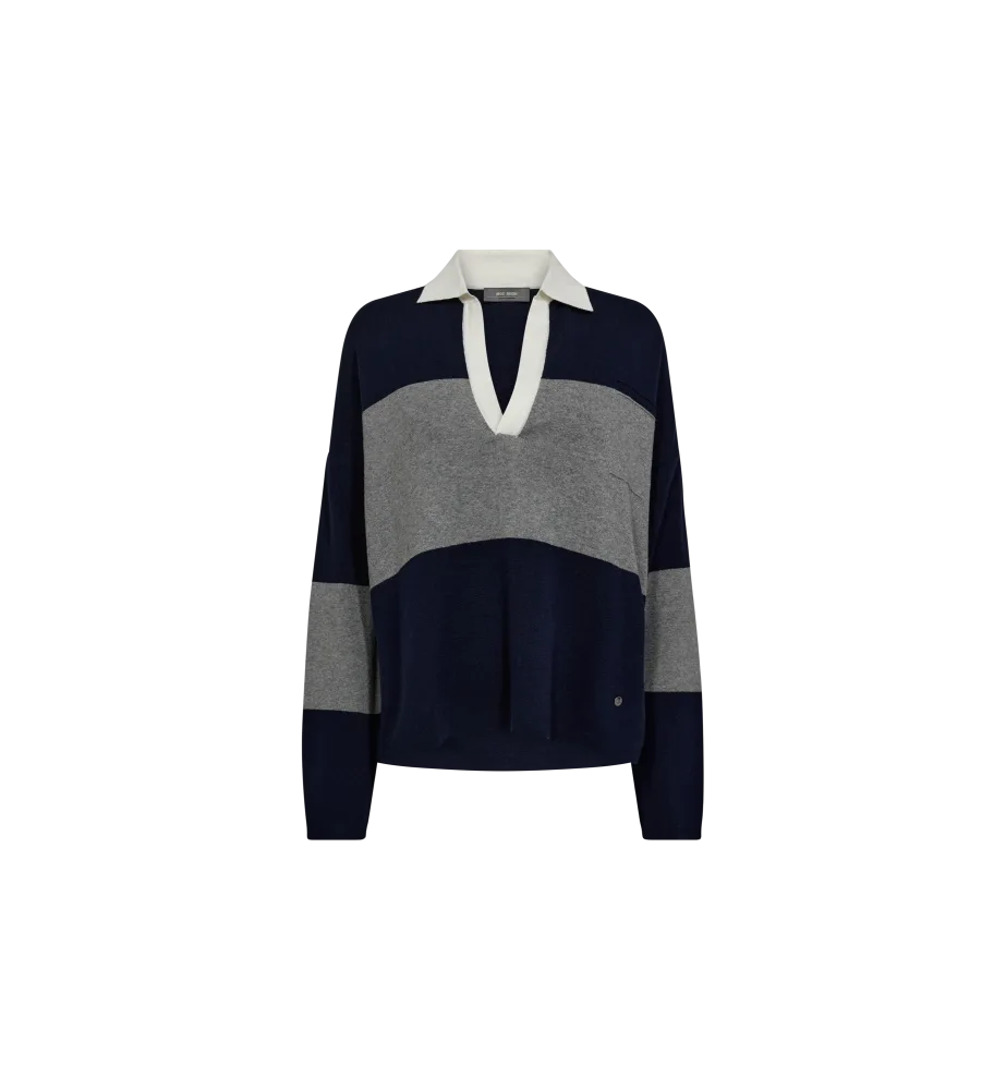 Wylie Tani Bold Stripe Knit - Maritime Blue