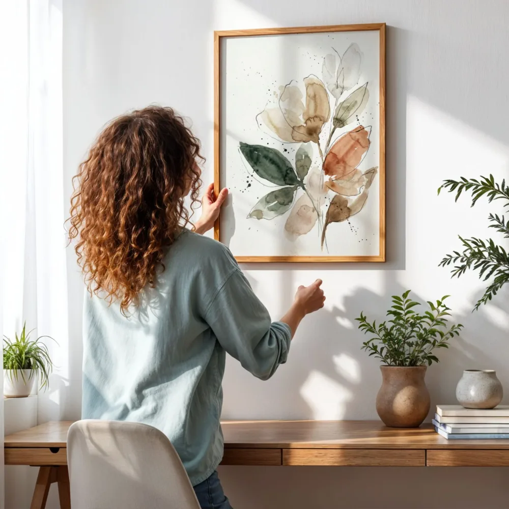 Soft Botanical Bloom – akvarellplakat - Bilde 3