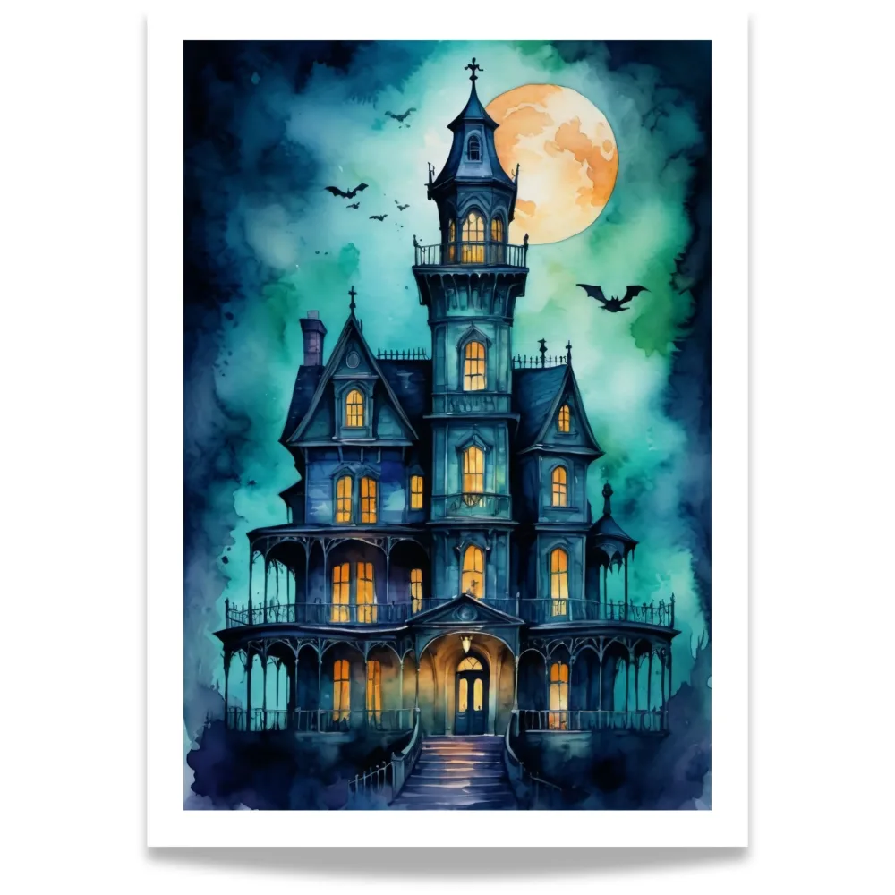 THE OLD HOUSE - HALLOWEEN ART POSTER