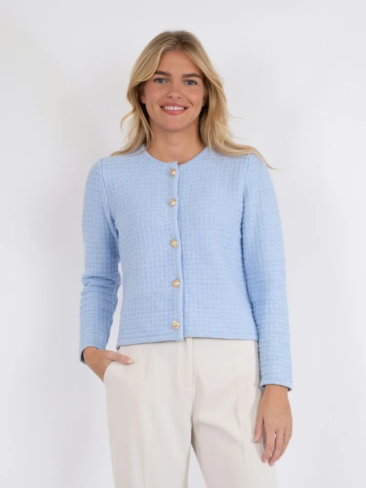 Limone Knit Jacket - Light Blue - Bilde 2
