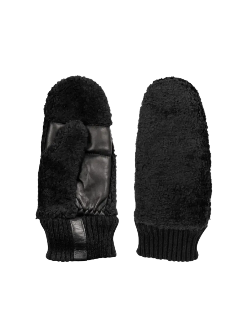 Day Teddy Mittens - Black