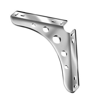HYLLEKNEKT VORMANN DELTA-LINE 200X200 ALUMINIUM/HVIT