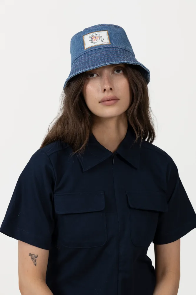 Denima Stitch Bucket Hat - Denim - Bilde 3