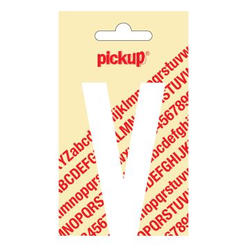 BOKSTAV PICKUP NOBEL V HVIT 90 MM SELVKLEBENDE