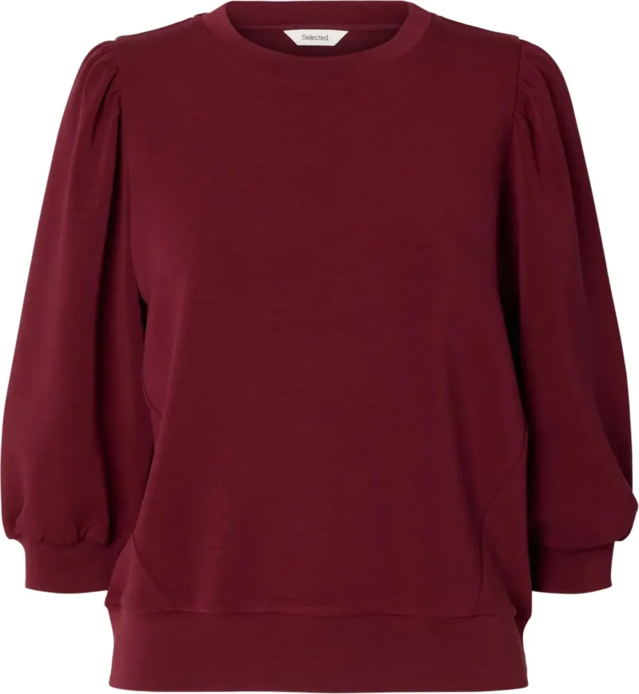 Tenny 3/4 Sweat Top - Tawny Port - Bilde 2