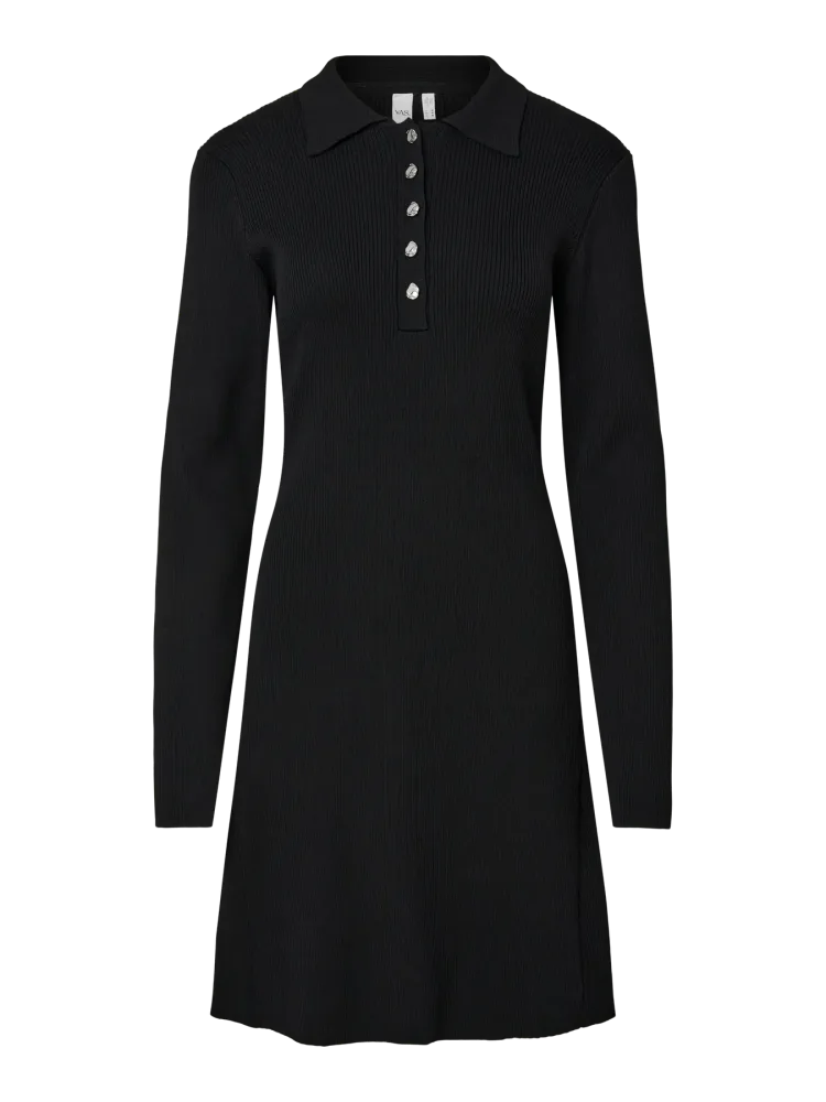 Yasnama Ls Knit Dress - Black