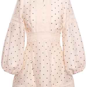 Aliah Dot Dress – Ivory Dot Aliah Dot Dress – Ivory Dot